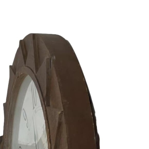 Oversized Wall Clock 31" Diameter MDF Wood Sun Rays Geo Design Modern Farmhouse - Picture 3 of 5